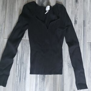 H&M Black Long Sleeve Top